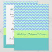 モダンなシェブロン結婚式リハーサルディナー招待状 招待状 (正面/裏面)