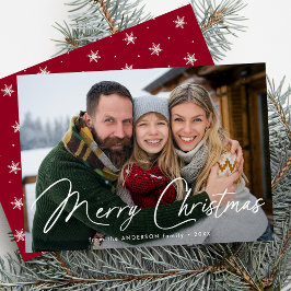 モダンなシグネチャースクリプト クリスマス レッド 写真