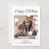 モダンなシグネチャー | 白黒マルチフォト シーズンカード (正面)