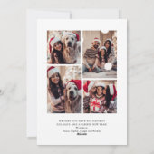 モダンなシグネチャー | 白黒マルチフォト シーズンカード (裏面)