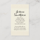 モダンなシックなヴィンテージの美容師の美容師のピンク 名刺 (裏面)