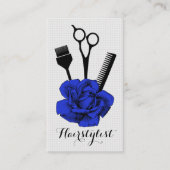 モダンなシックなヴィンテージの美容師の美容師海軍 名刺 (正面)