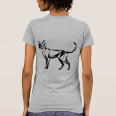 モダンなシャム猫 幾何学柄 プレミアムTシャツ Tシャツ (裏面)