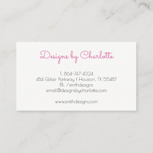 モダンなシャンデリア 名刺 (裏面)