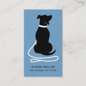 モダンなシルエットの犬の散歩・ペットシッター 名刺 (正面)