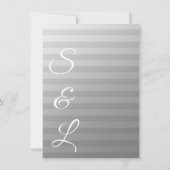 モダンなシルバーの結婚式プログラム 招待状 (裏面)