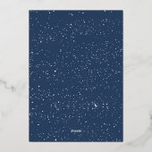 モダンなシルバーフォイルの雪の結晶写真ホリデーカード 箔シーズンカード (裏面)