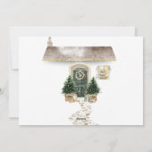 モダンなシングル写真のウィンター ホリデー カード (裏面)