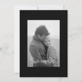 モダンなシンプルさの黒と白の写真 セーブザデート (正面)