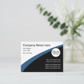 モダンなシンプルはあなたのロゴを加えます 名刺 (スタンド正面)