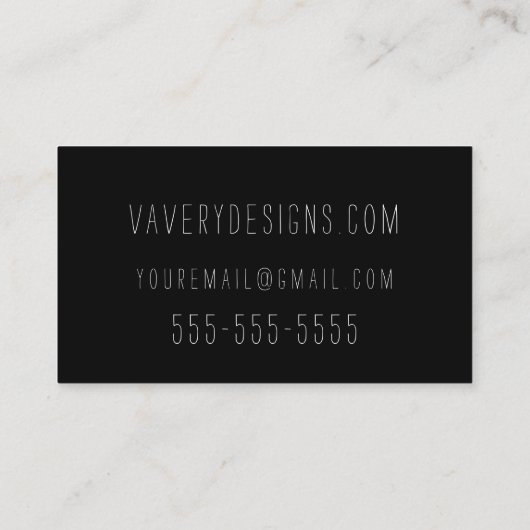 モダンなシンプルは芸術家を構成します 名刺 (裏面)