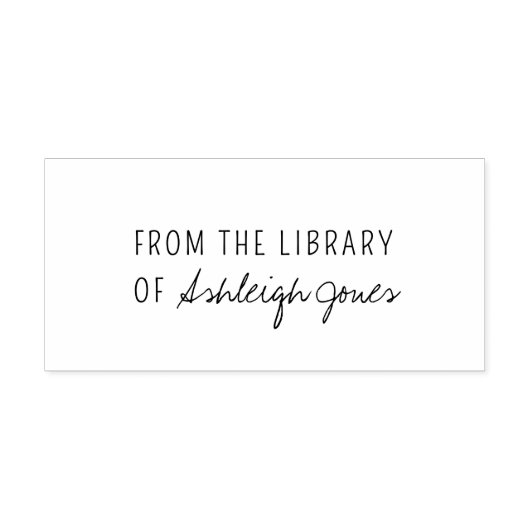 モダンなシンプルスクリプトの「図書館より」 セルフインキングスタンプ (デザイン)