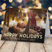 モダンなシンプルタイポグラフィーのホリデーカード シーズンカード