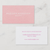 モダンなシンプル及びクラシックの美しいのピンク 名刺 (正面/裏面)