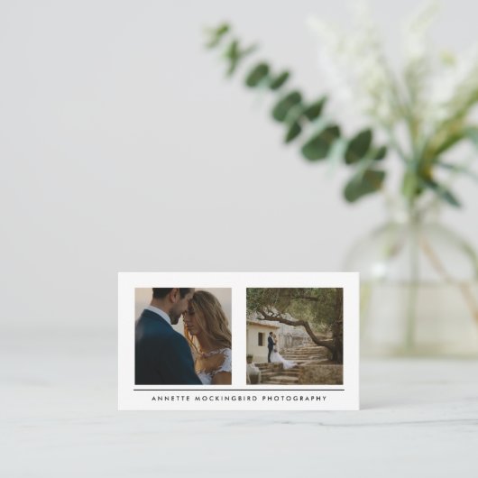 モダンなシンプル2の写真|の最小主義の写真撮影 名刺 (スタンド正面)