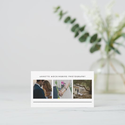 モダンなシンプル3の写真|の最小主義の写真撮影 名刺 (スタンド正面)