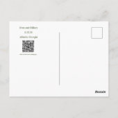 モダンなシンプルSave The Date ポストカード (裏面)