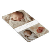 モダンなジェンダーニュートラルベージュのフォトコラージュ 新生児 マグネット (右側)