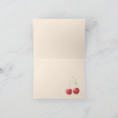 モダンなジェンダーニュートラル ウォーターカラーフルーツ ベビーシャワー サンキューカード (内部)