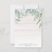 モダンなジオメトリック ゴールドリーフ フォリア 写真 サンキューカード (裏面)