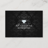 モダンなジュエリーのクラシックで黒いダマスク織 名刺 (正面)