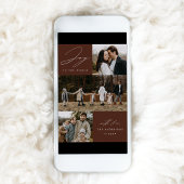 モダンなジョイ・トゥ・ザ・ワールド ブラウン 4 枚の写真 シーズンカード