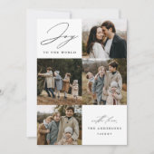 モダンなジョイ・トゥ・ザ・ワールド 5枚の写真 シーズンカード (正面)