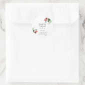 モダンなスイカのペイント風ブラシストロークの誕生日 ラウンドシール (バッグ)