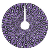 モダンなスカルの低下 ブラッシュドポリエステルツリースカート (正面)