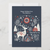 モダンなスカンジナビアのクリスマス シーズンカード (正面)