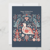 モダンなスカンジナビアのクリスマス シーズンカード (正面)