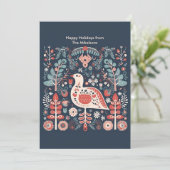 モダンなスカンジナビアのクリスマス シーズンカード (スタンド正面)