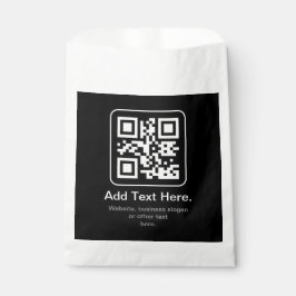 モダンなスキャン可能なQRコード | 黒 白 グレー フェイバーバッグ