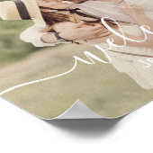 モダンなスクリプトスタイルのカントリーウェディング写真用ウェルカムサイン ポスター (角)