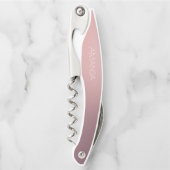 モダンなスクリプトピンクオンブレ花嫁の提案 ソムリエナイフ (正面)