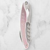 モダンなスクリプトピンクオンブレ花嫁の提案 ソムリエナイフ (裏面)