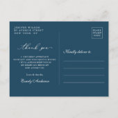 モダンなスクリプト写真 卒業感謝 ポストカード (裏面)