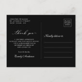 モダンなスクリプト写真 卒業感謝 ポストカード (裏面)