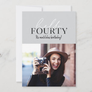 モダンなスクリプト & ジオメトリック 40歳の誕生日写真