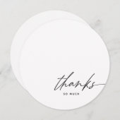 モダンなスクリプト 黒 白 感謝 (正面/裏面)