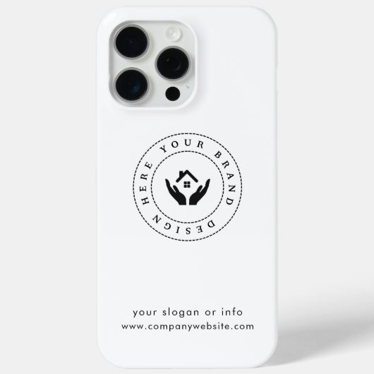 モダンなスタイリストが編集可能なロゴとテキスト Case-Mate iPhoneケース (裏面)