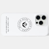 モダンなスタイリストが編集可能なロゴとテキスト Case-Mate iPhoneケース (裏面 (横))