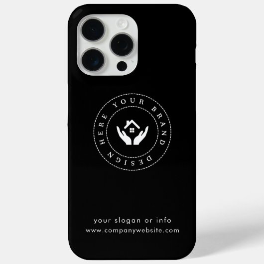 モダンなスタイリストが編集可能なロゴとテキスト Case-Mate iPhoneケース (裏面)