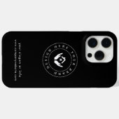 モダンなスタイリストが編集可能なロゴとテキスト Case-Mate iPhoneケース (裏面 (横))