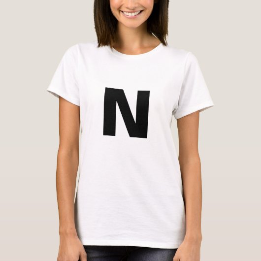 モダンなスタイリッシュイニシャルモノグラム Tシャツ (正面)