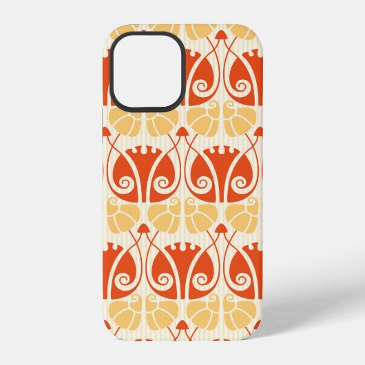 モダンなスタイルのキノコ柄 iPhoneケース (裏面)