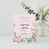 モダンなスタイルのワイルドフラワー ブライダルシャワーの招待状 招待状 (スタンド正面)
