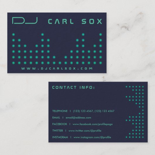 モダンなスタイルの平衡装置はライトに点を打ちます 名刺 (正面/裏面)