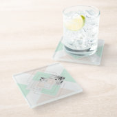 モダンなスタイルの幾何学的設計 ガラスコースター (アングル)