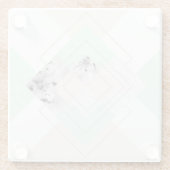 モダンなスタイルの幾何学的設計 ガラスコースター (裏面)